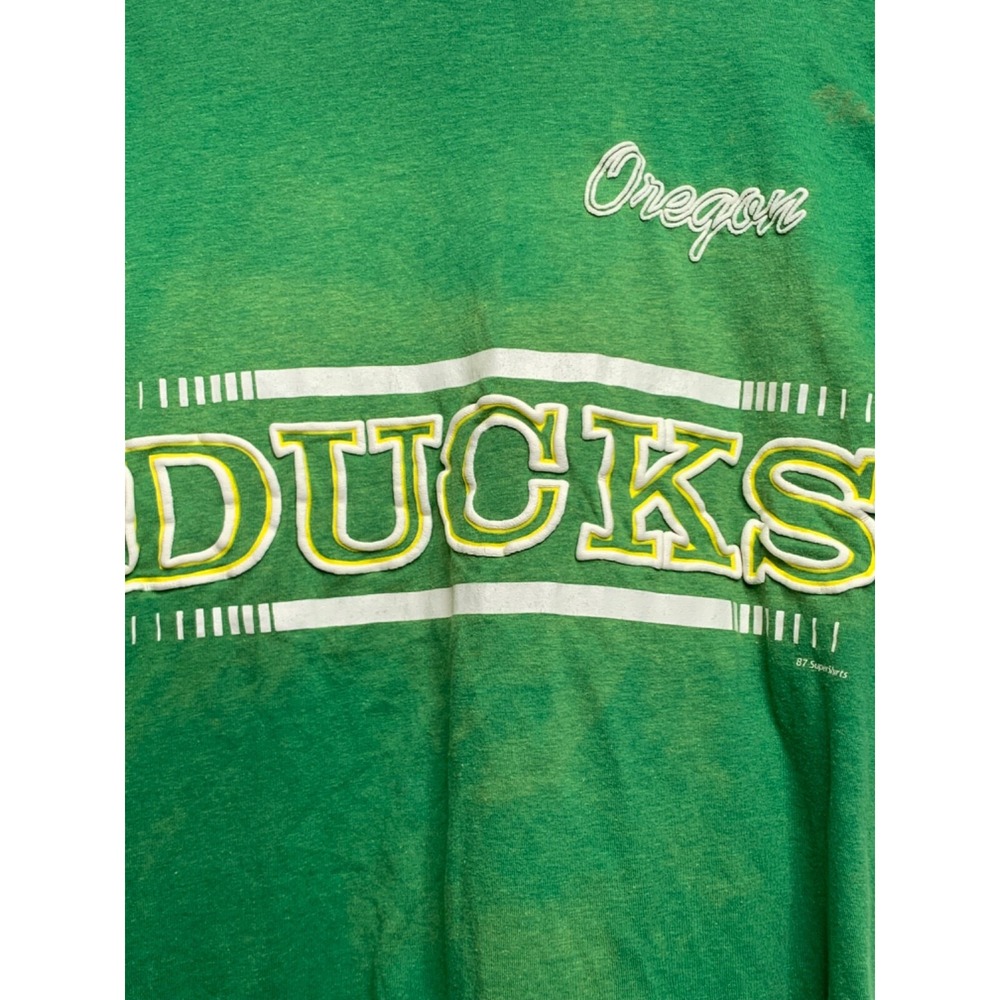 Oregon Ducks 87 Super Shirts Men Green Short Sleeve Stained Flawed No Size - Picture 3 of 5